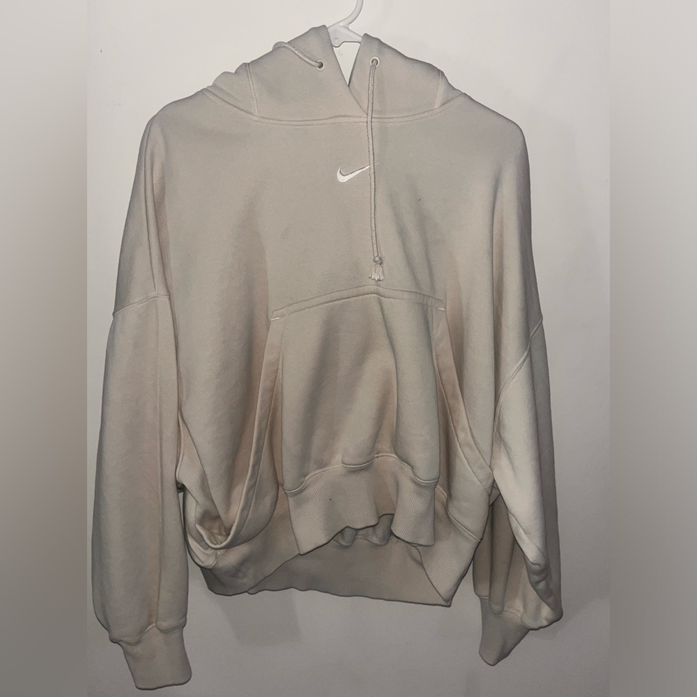 nike nude cropped hoodie